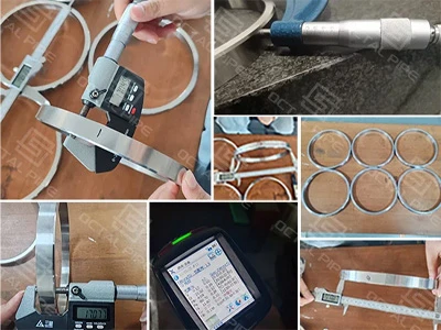 -Verificació puntual del producte acabat: anells d'acer inoxidable austenític...